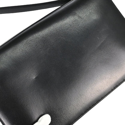 Hermes Black Box Calf Cadena Lock Shoulder Bag