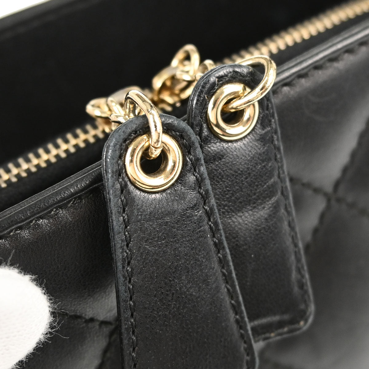Chanel 2001-2003 Black Lambskin Tote Handbag