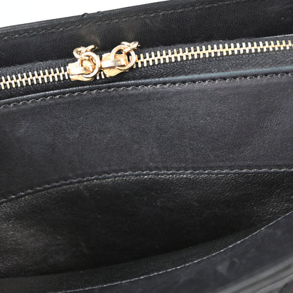 Chanel 2001-2003 Black Lambskin Tote Handbag
