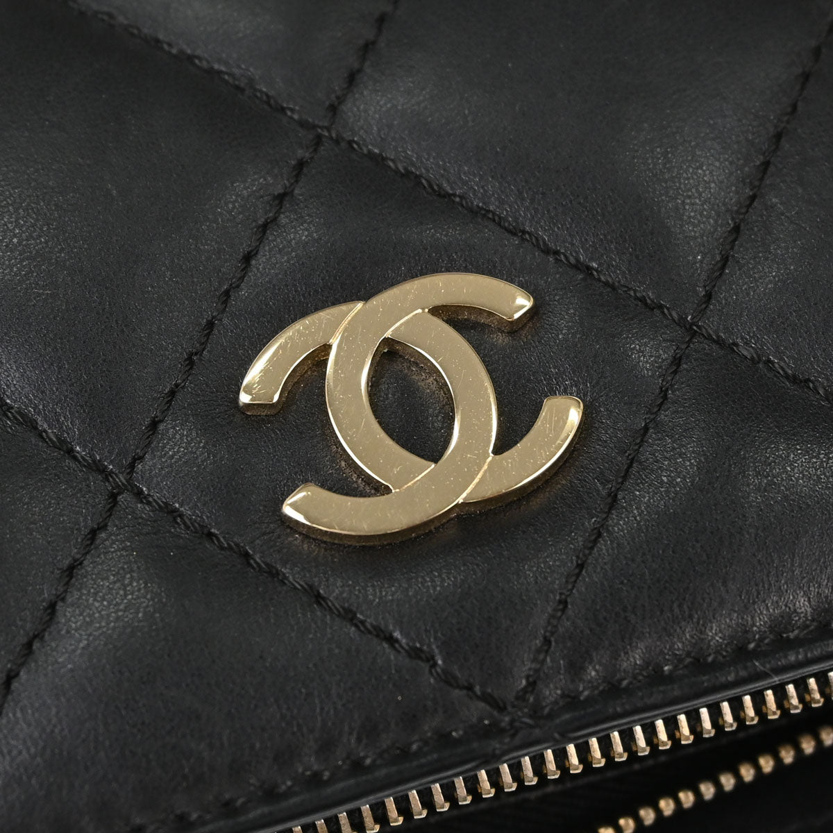 Chanel 2001-2003 Black Lambskin Tote Handbag