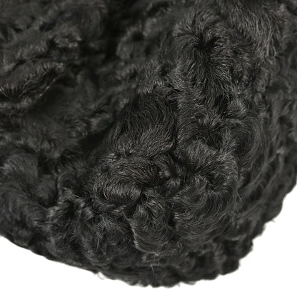Chanel 2000-2001 Black Persian Lamb Straight Flap Shoulder Bag