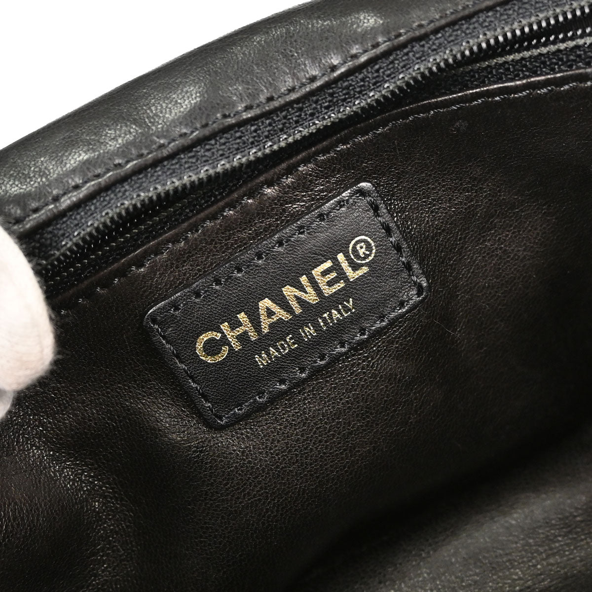 Chanel 2000-2001 Black Persian Lamb Straight Flap Shoulder Bag