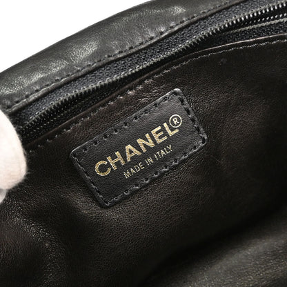 Chanel 2000-2001 Black Persian Lamb Straight Flap Shoulder Bag