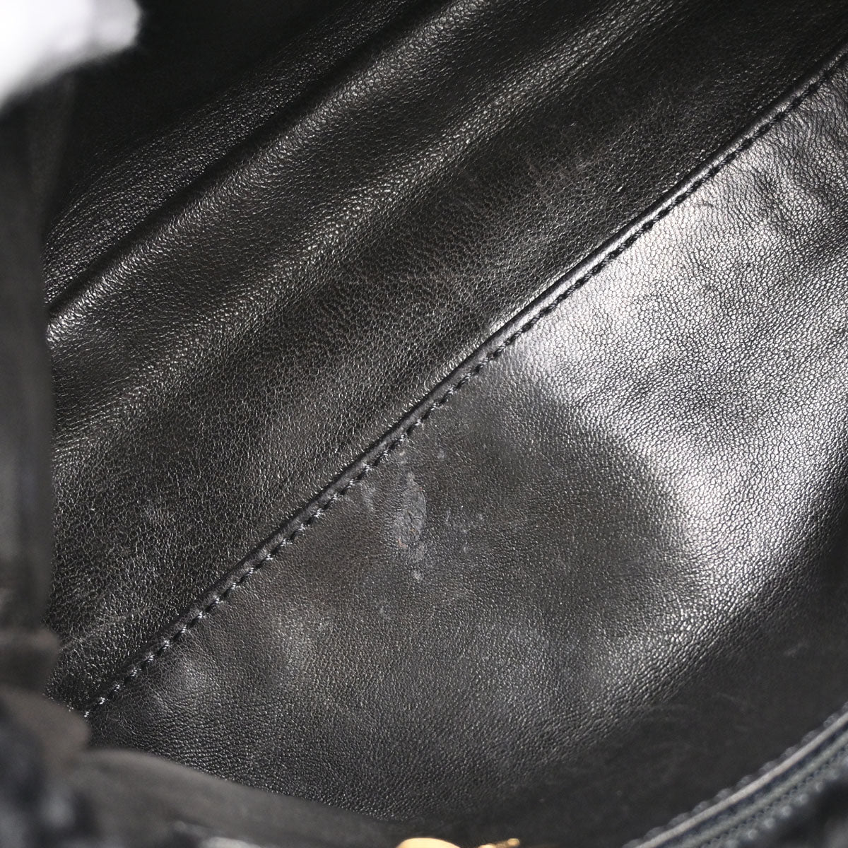 Chanel 2000-2001 Black Persian Lamb Straight Flap Shoulder Bag