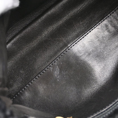 Chanel 2000-2001 Black Persian Lamb Straight Flap Shoulder Bag