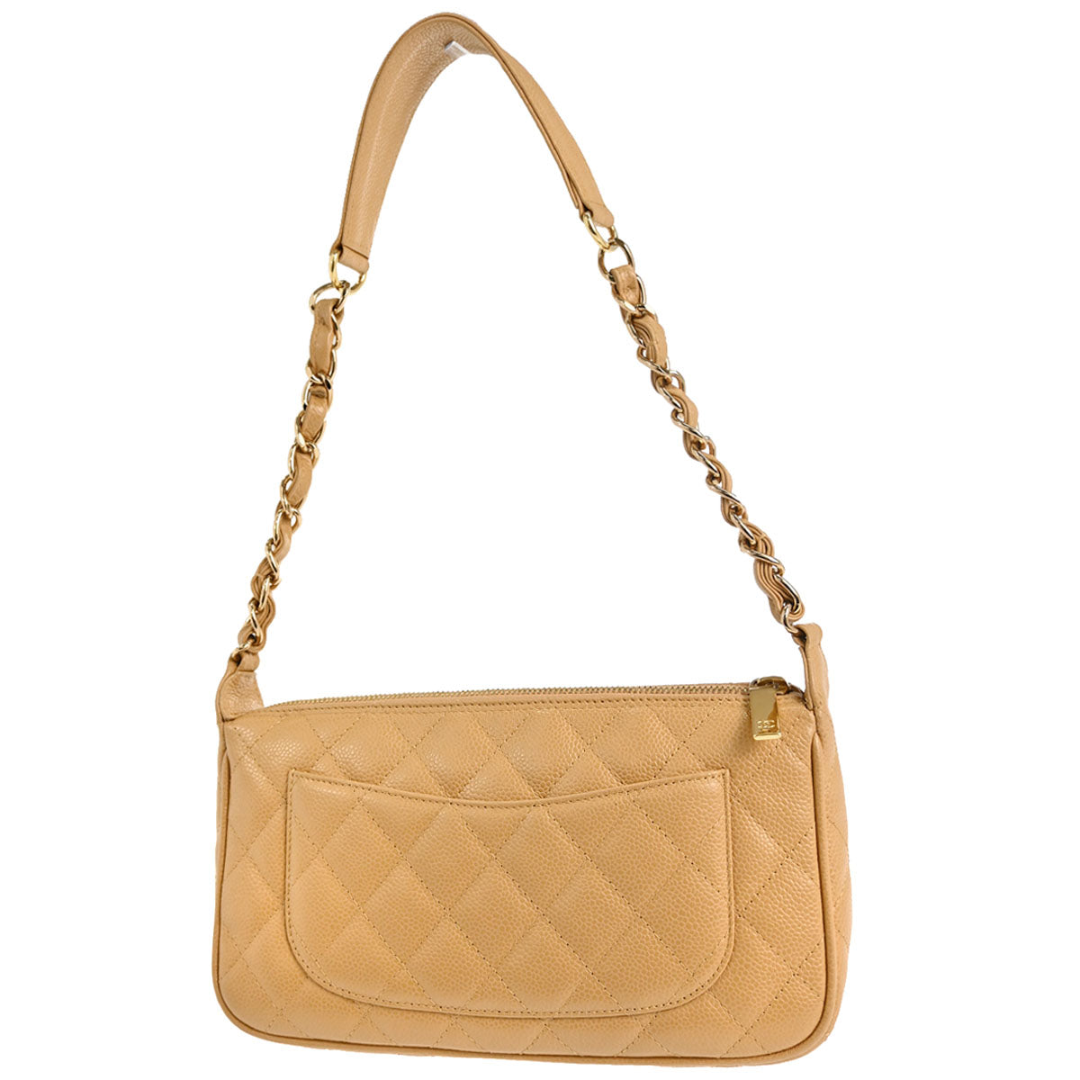 Chanel Beige Caviar Skin Handbag