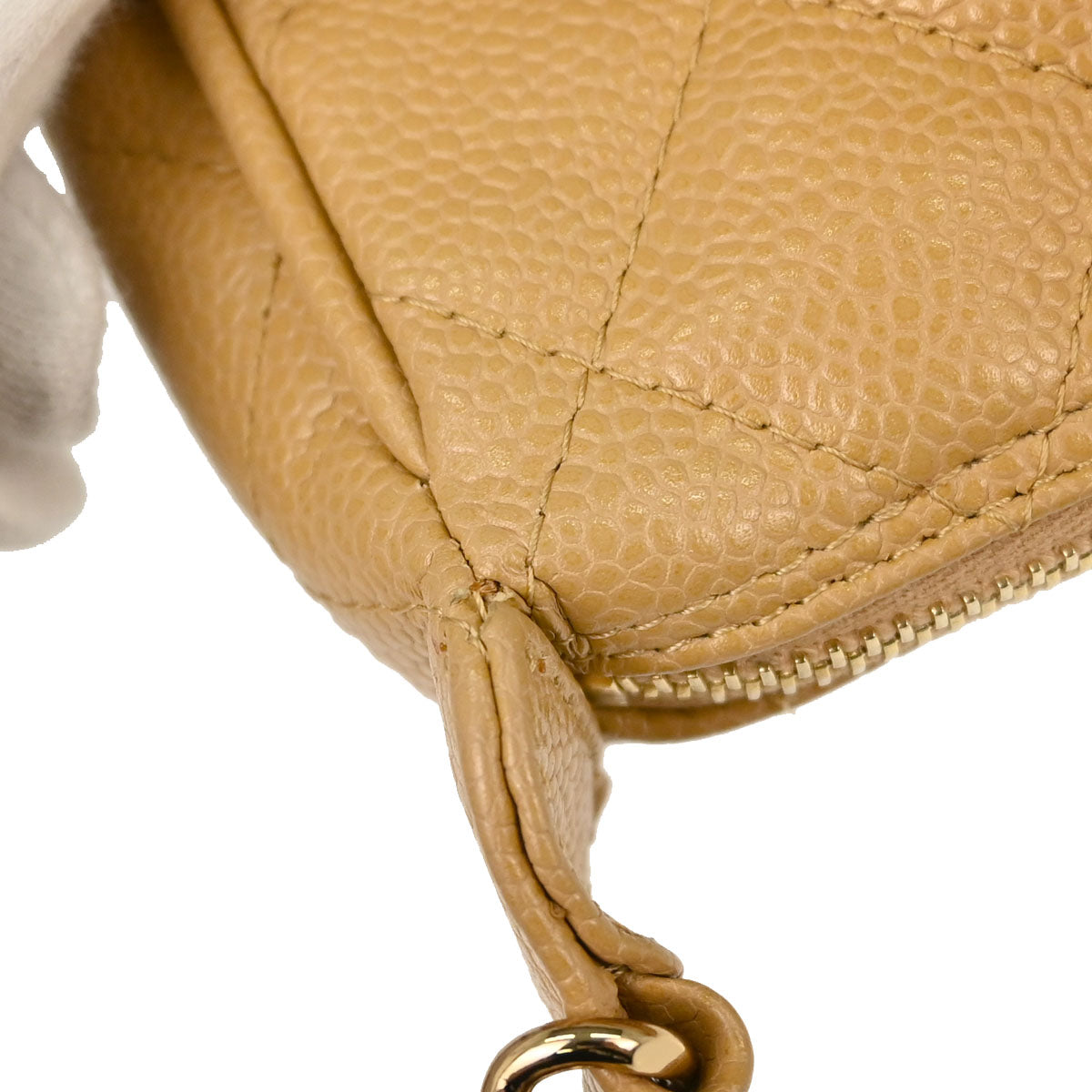 Chanel Beige Caviar Skin Handbag