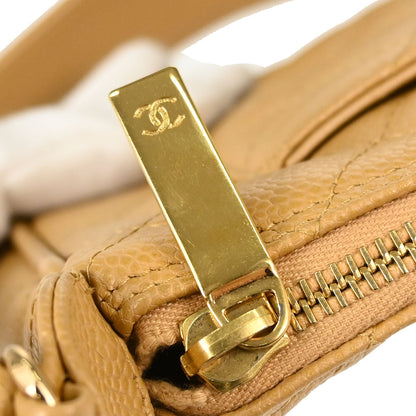 Chanel Beige Caviar Skin Handbag