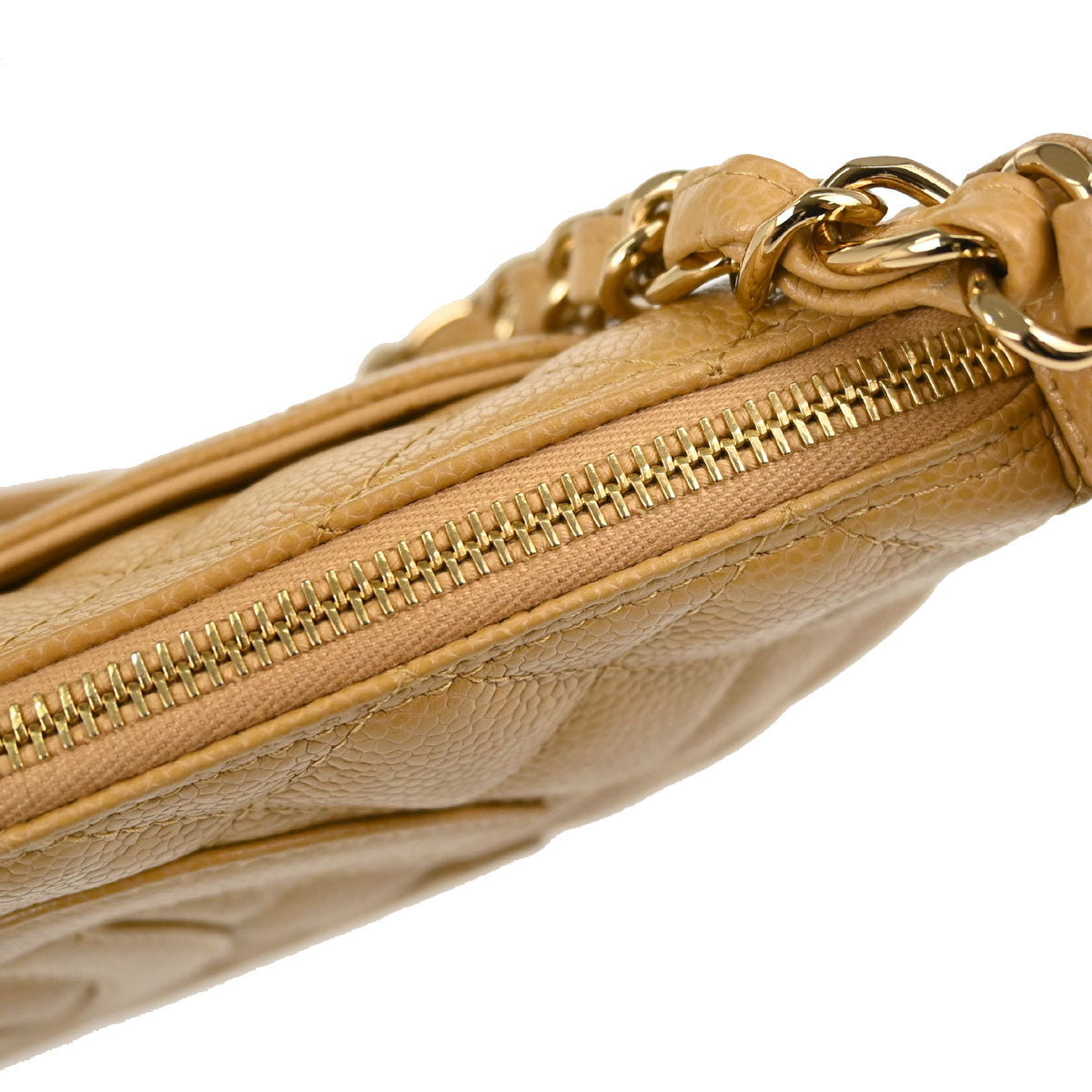 Chanel Beige Caviar Skin Handbag