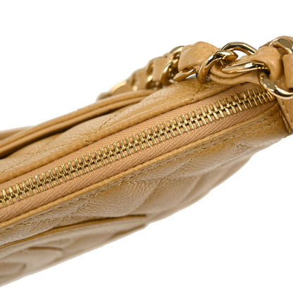 Chanel Beige Caviar Skin Handbag