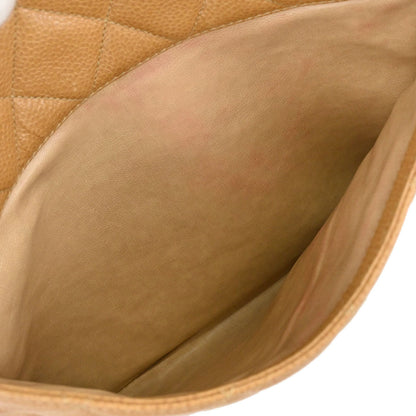 Chanel 1991-1994 Beige Caviar Skin Shoulder Bag