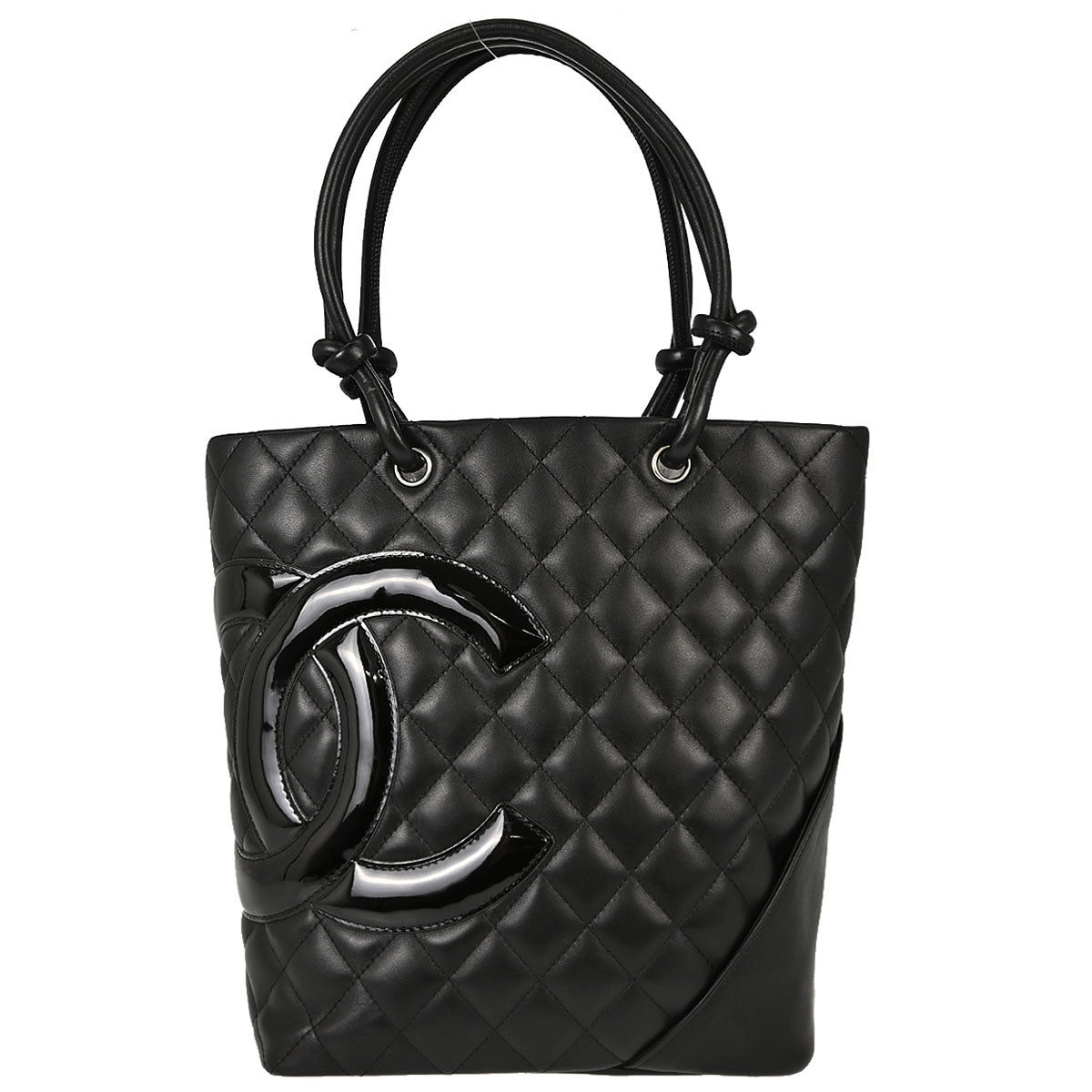 Chanel 2005-2006 Black Calfskin Cambon Ligne Tote Handbag