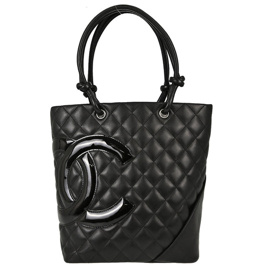 Chanel 2005-2006 Black Calfskin Cambon Ligne Tote Handbag