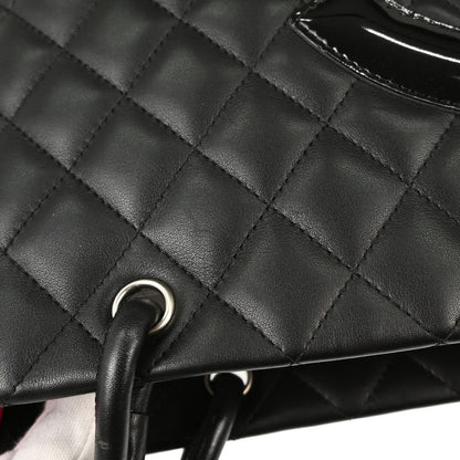 Chanel 2005-2006 Black Calfskin Cambon Ligne Tote Handbag