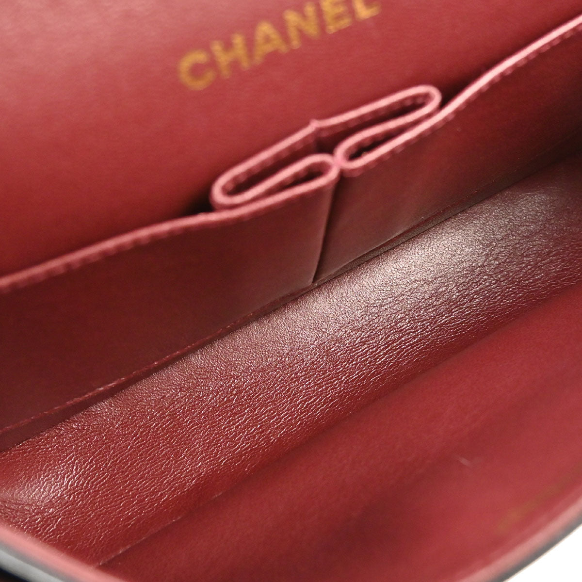 Chanel 1997-1999 Black Lambskin Medium Classic Double Flap Shoulder Bag