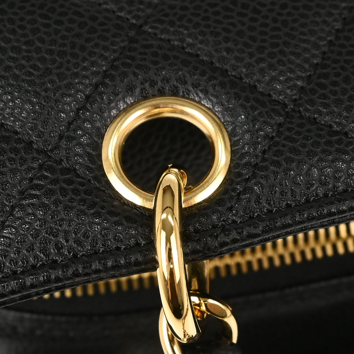 Chanel 2008-2009 Black Caviar Skin Petite Timeless Tote PTT Chain Handbag