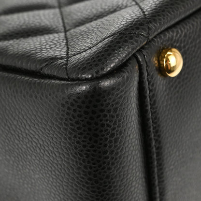 Chanel 2008-2009 Black Caviar Skin Petite Timeless Tote PTT Chain Handbag