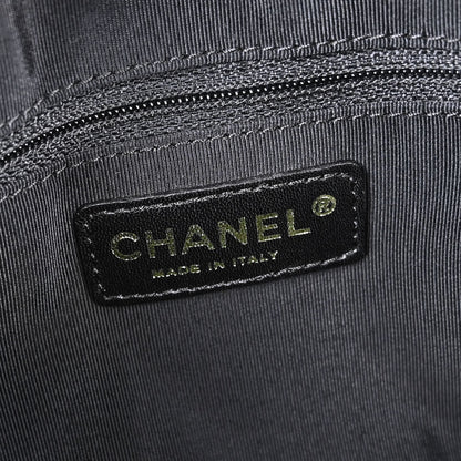 Chanel 2008-2009 Black Caviar Skin Petite Timeless Tote PTT Chain Handbag