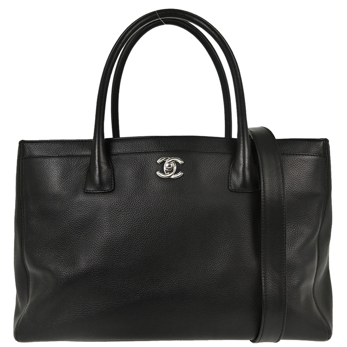 Chanel Black Calfskin Executive Cerf 2way Shoulder Tote Bag