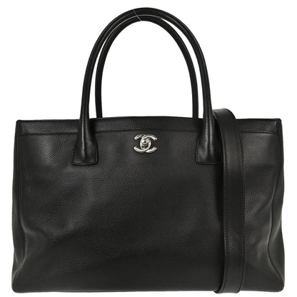 Chanel Black Calfskin Executive Cerf 2way Shoulder Tote Bag