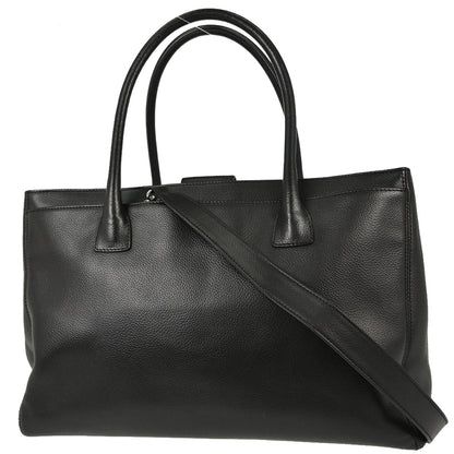 Chanel Black Calfskin Executive Cerf 2way Shoulder Tote Bag