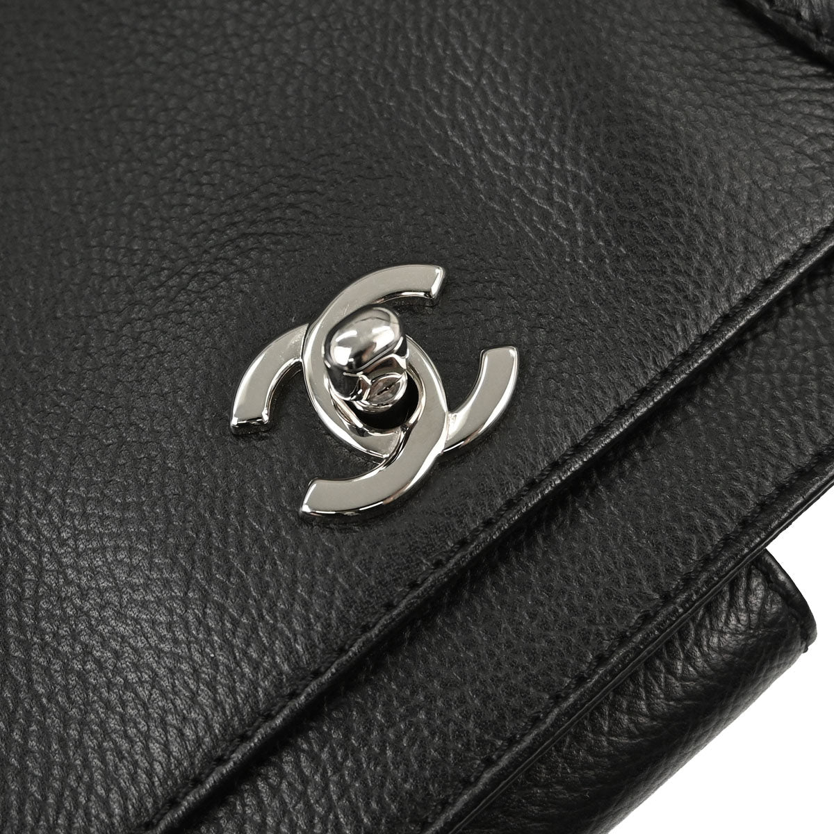 Chanel Black Calfskin Executive Cerf 2way Shoulder Tote Bag