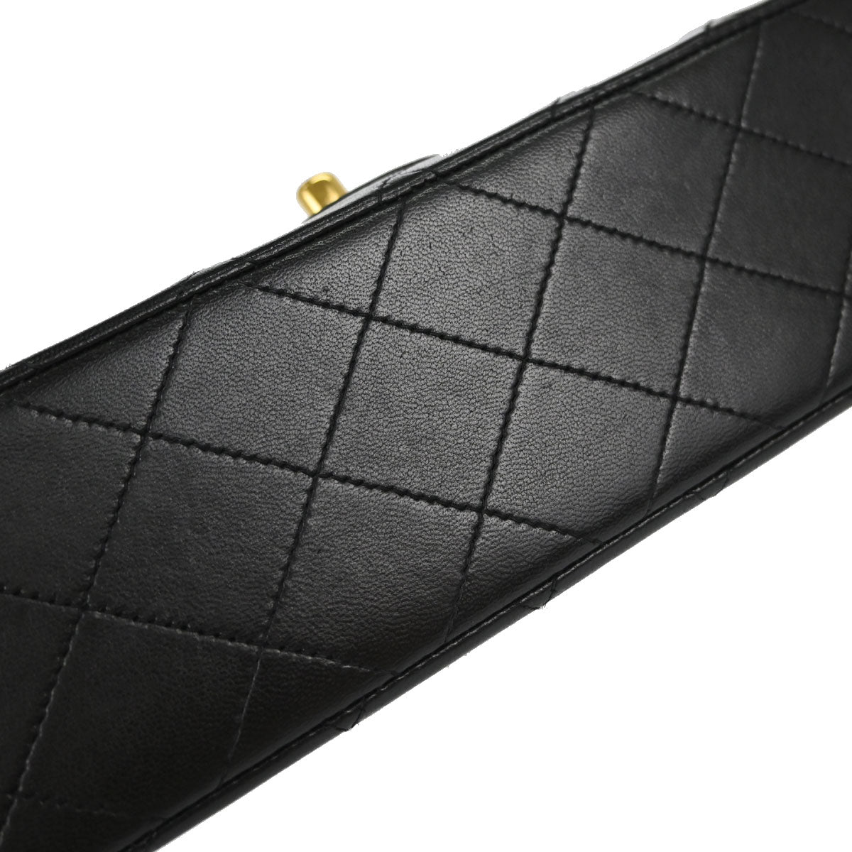 Chanel Black Lambskin Small Double Flap Shoulder Bag