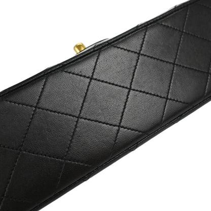Chanel Black Lambskin Small Double Flap Shoulder Bag
