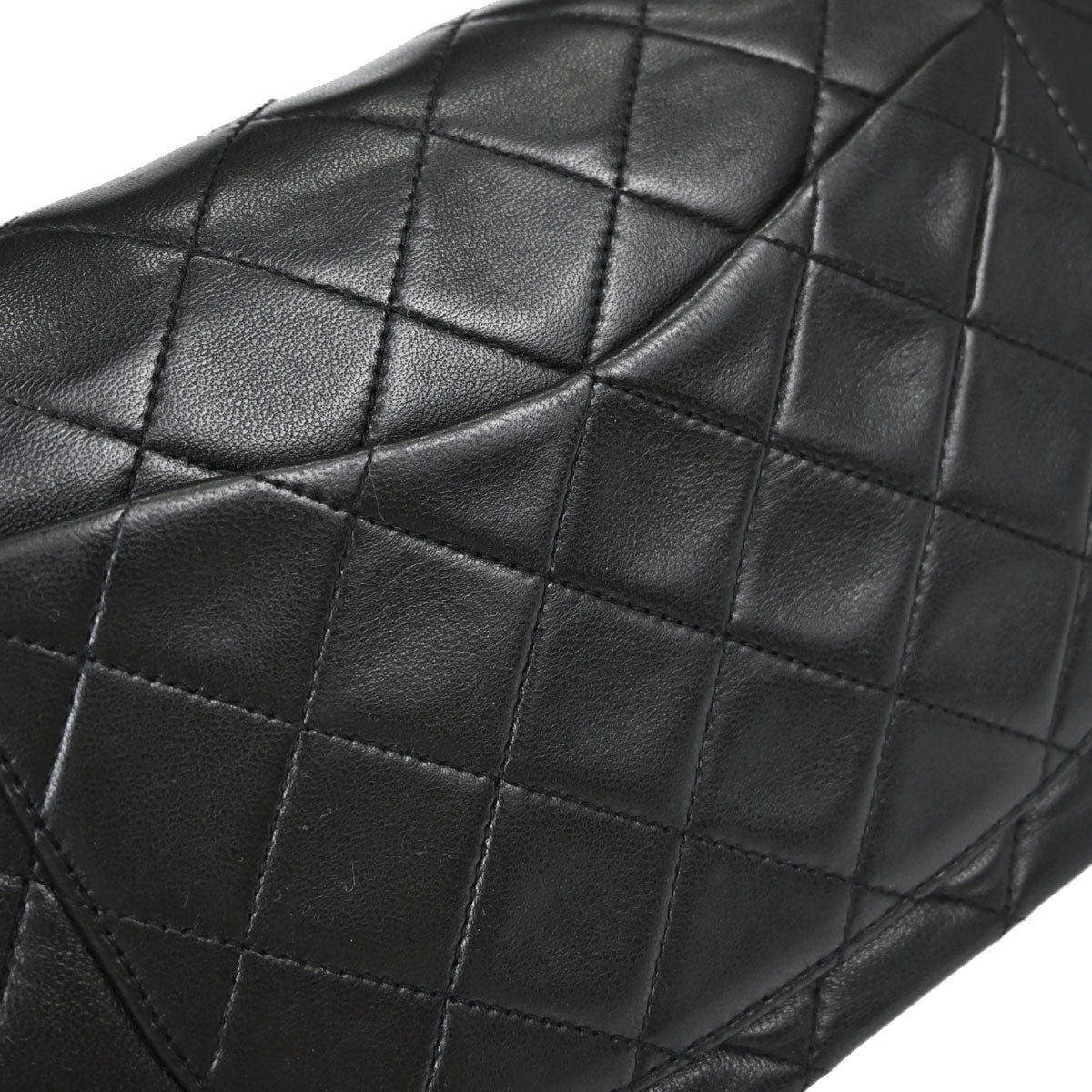 Chanel Black Lambskin Small Double Flap Shoulder Bag