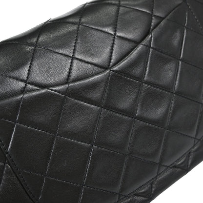 Chanel Black Lambskin Small Double Flap Shoulder Bag
