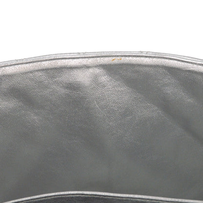 Chanel 2011 Metallic Silver Lambskin Maxi Classic Flap Shoulder Bag