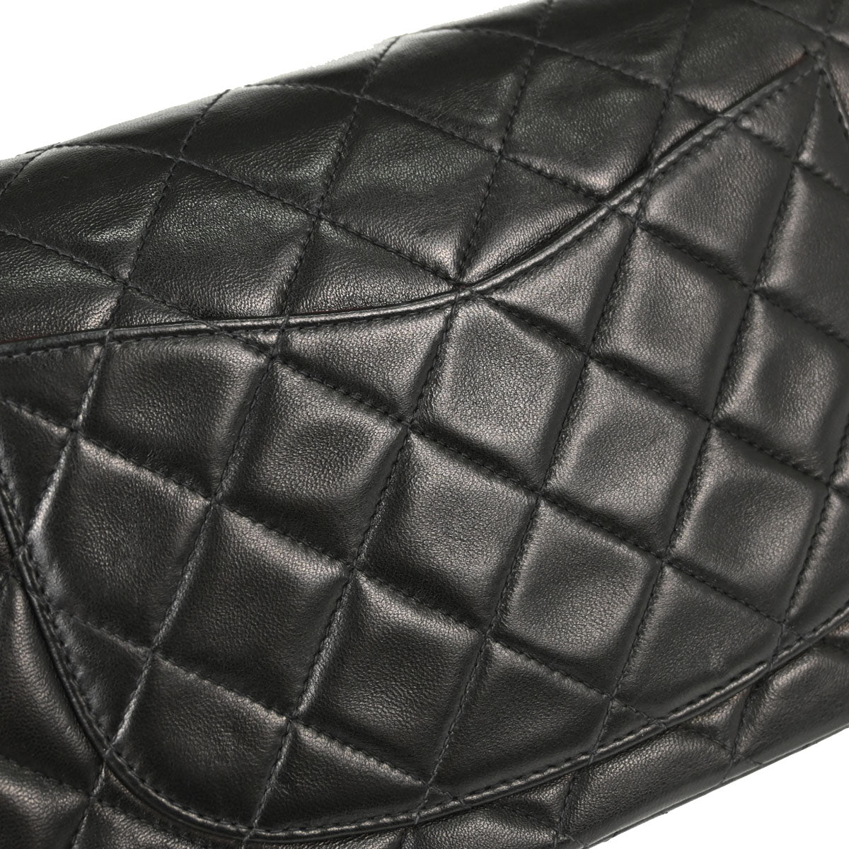 Chanel 1996-1997 Black Lambskin Small Classic Double Flap Shoulder Bag