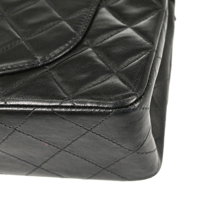 Chanel 1996-1997 Black Lambskin Small Classic Double Flap Shoulder Bag