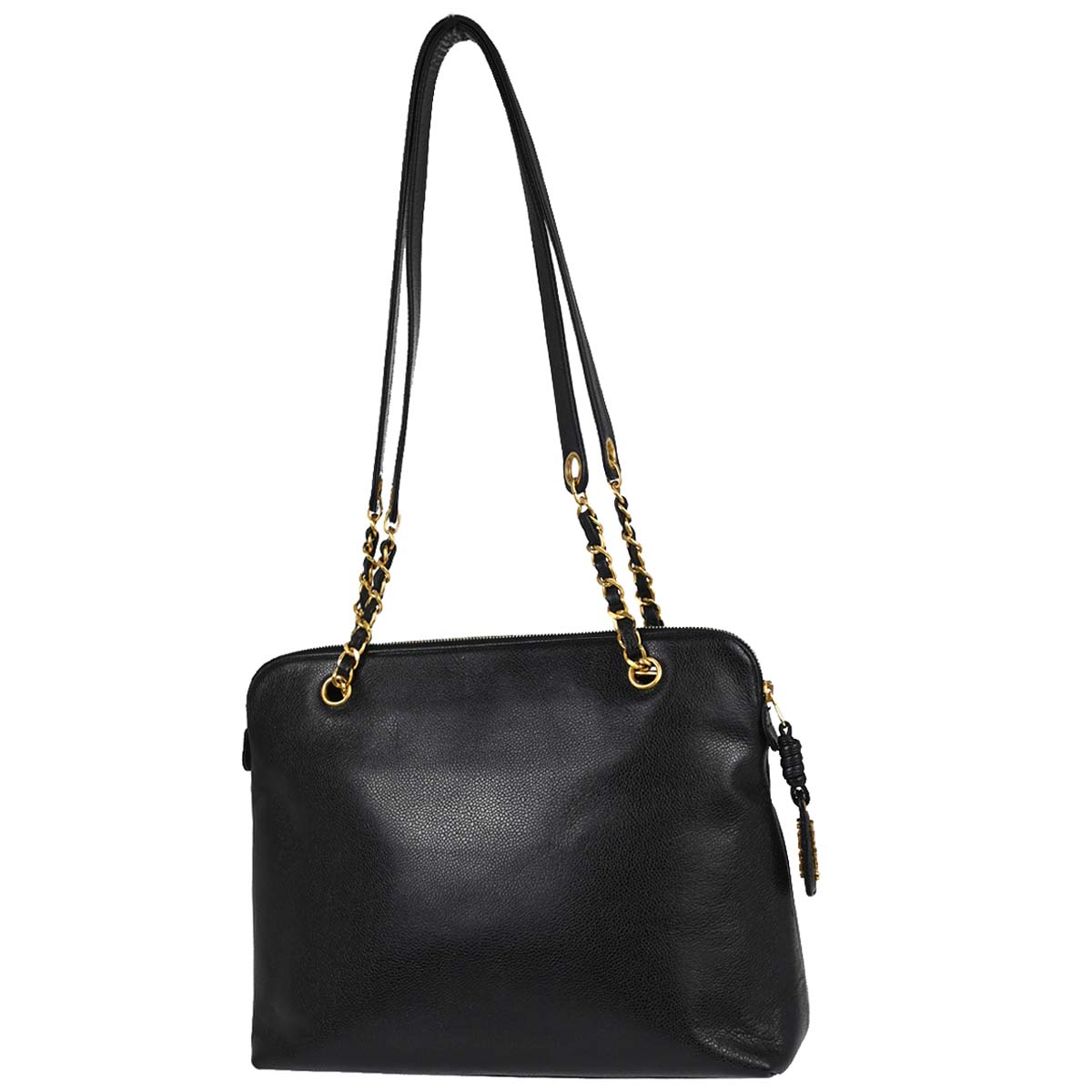 Chanel Black Caviar Skin Tote Shoulder Bag