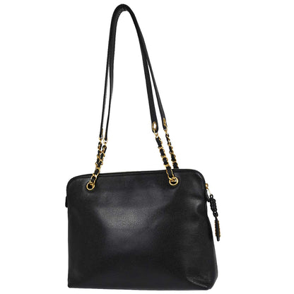Chanel Black Caviar Skin Tote Shoulder Bag