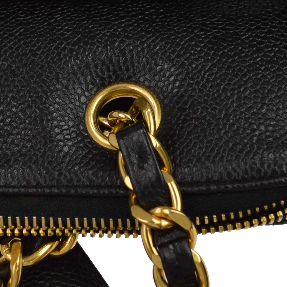 Chanel Black Caviar Skin Tote Shoulder Bag