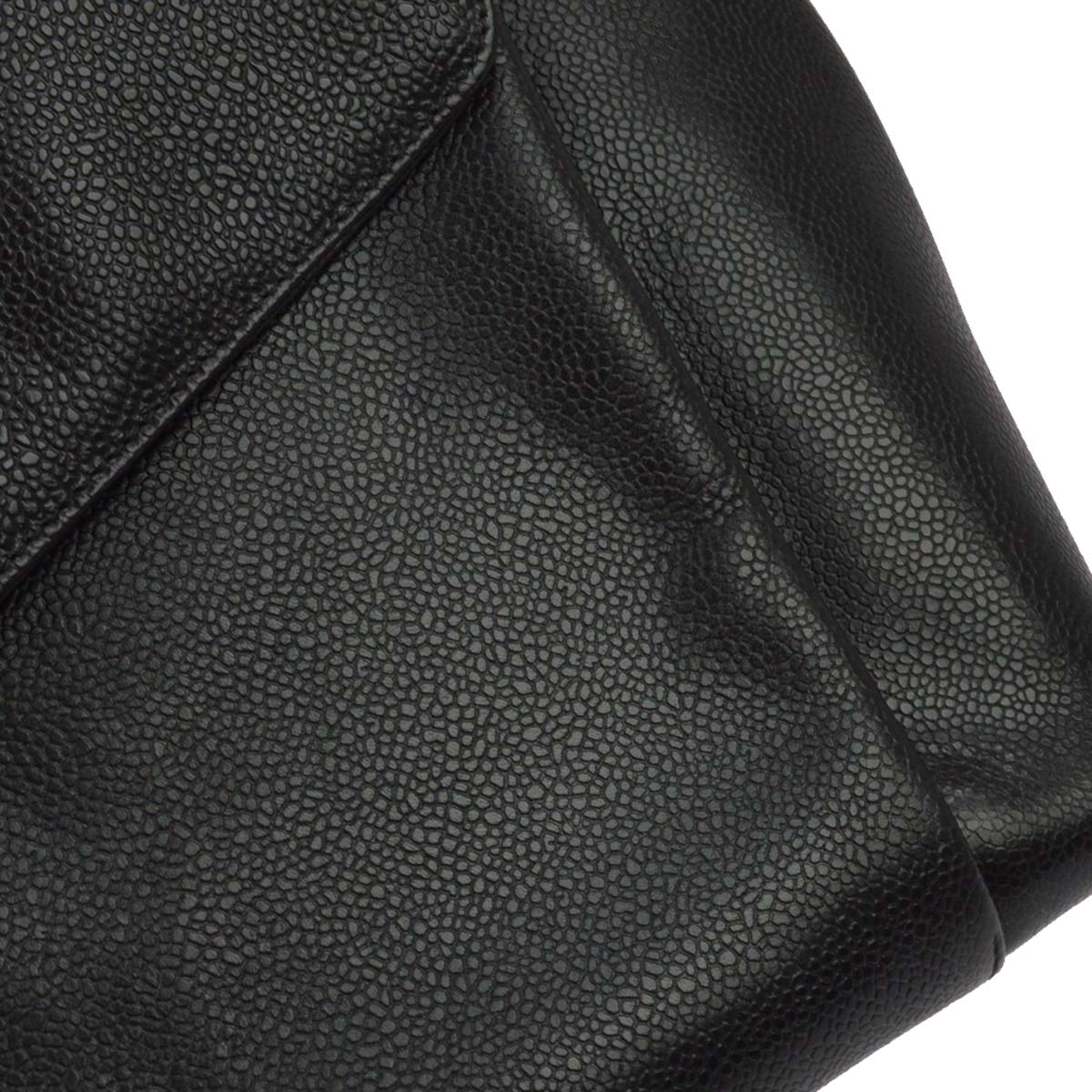 Chanel Black Caviar Skin Tote Shoulder Bag
