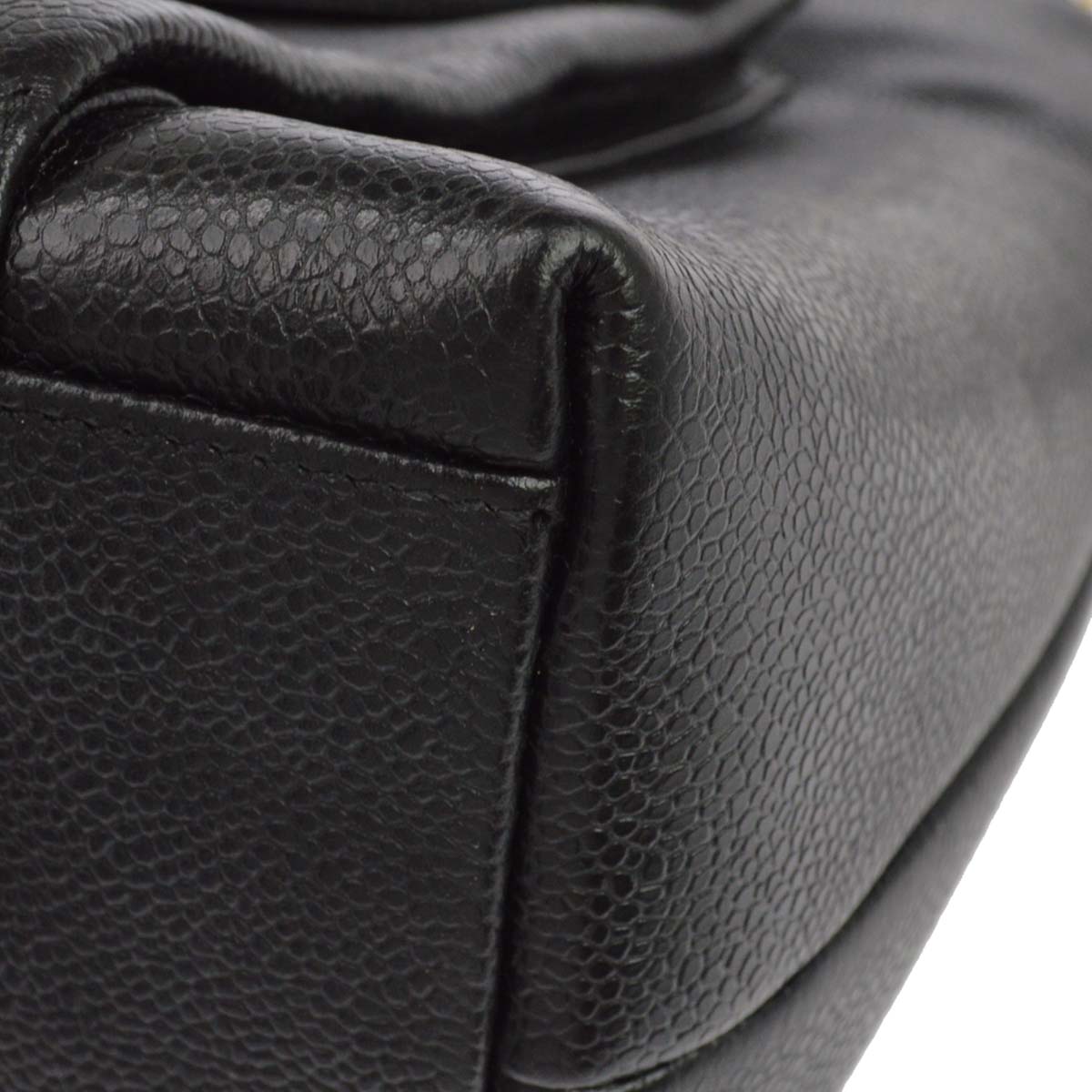 Chanel Black Caviar Skin Tote Shoulder Bag