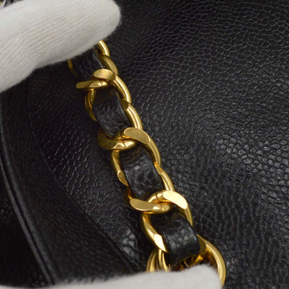 Chanel Black Caviar Skin Tote Shoulder Bag