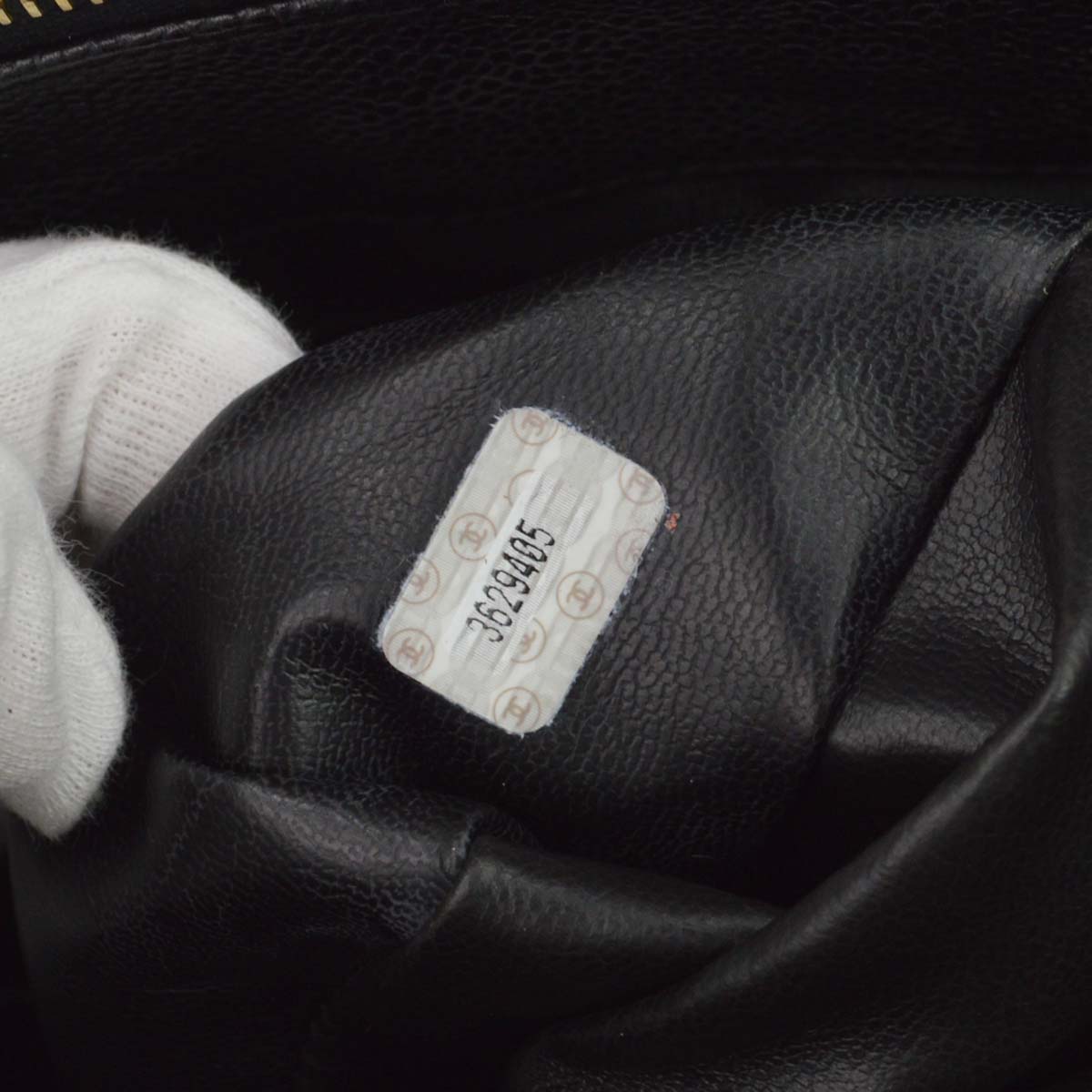 Chanel Black Caviar Skin Tote Shoulder Bag