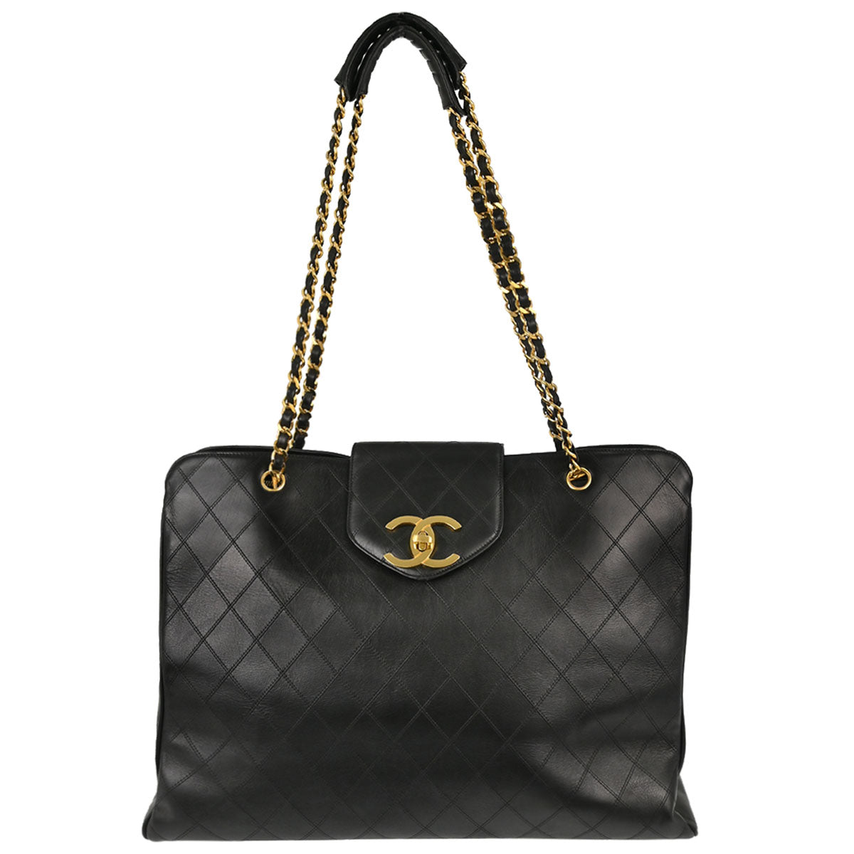 Chanel Black Lambskin Bicolore Supermodel Shoulder Bag
