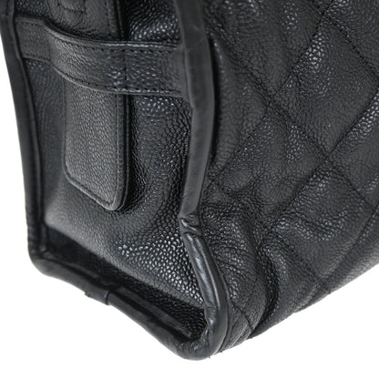 Chanel Black Caviar Skin French Riviera Tote Chain Handbag