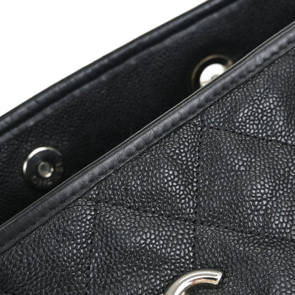 Chanel Black Caviar Skin French Riviera Tote Chain Handbag