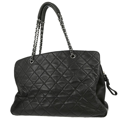 Chanel Black Caviar Skin Tote Chain Handbag