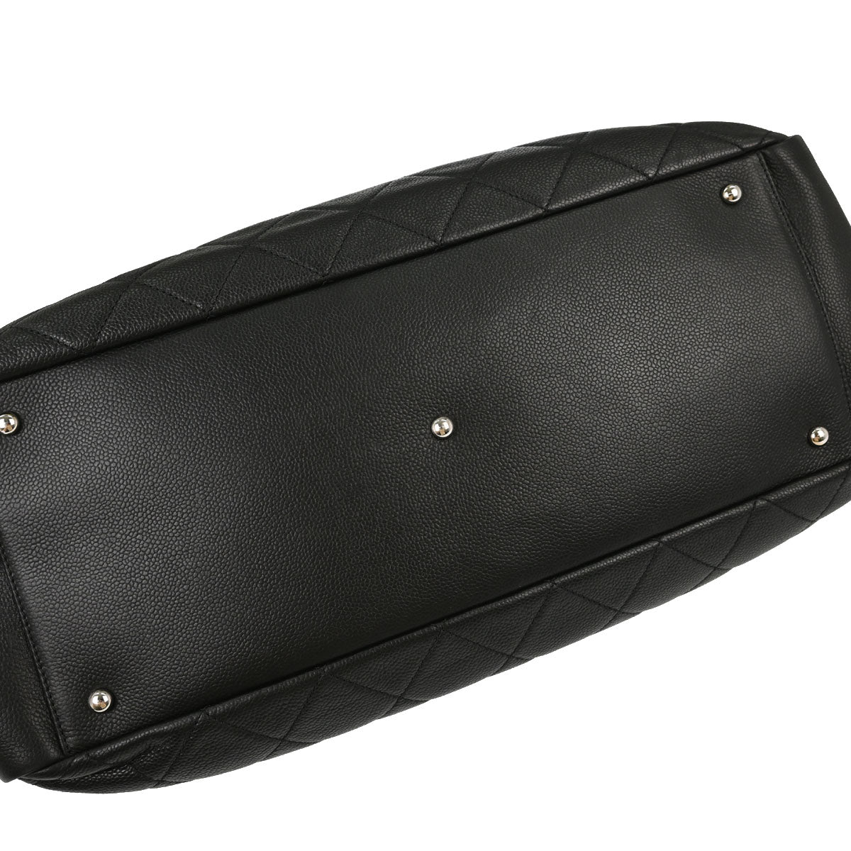 Chanel Black Caviar Skin Tote Chain Handbag