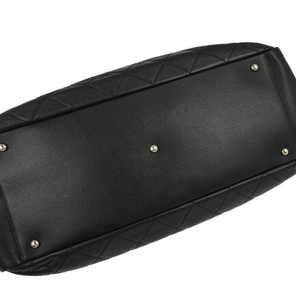 Chanel Black Caviar Skin Tote Chain Handbag