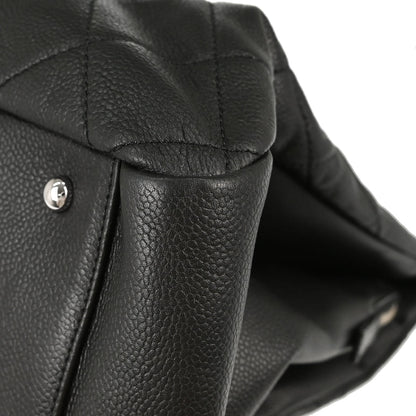 Chanel Black Caviar Skin Tote Chain Handbag