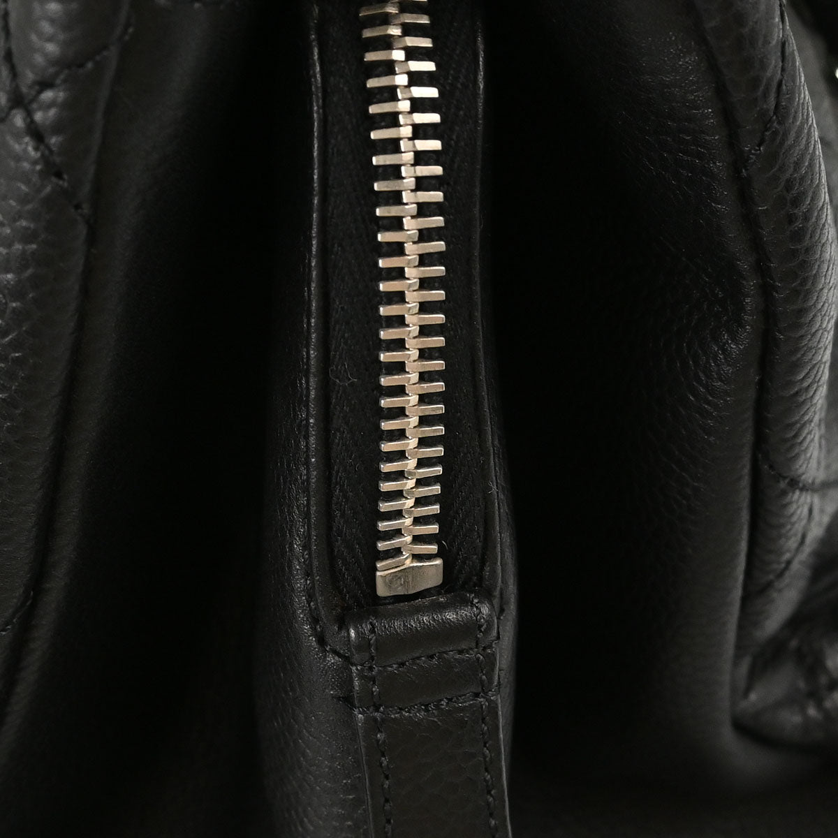 Chanel Black Caviar Skin Tote Chain Handbag