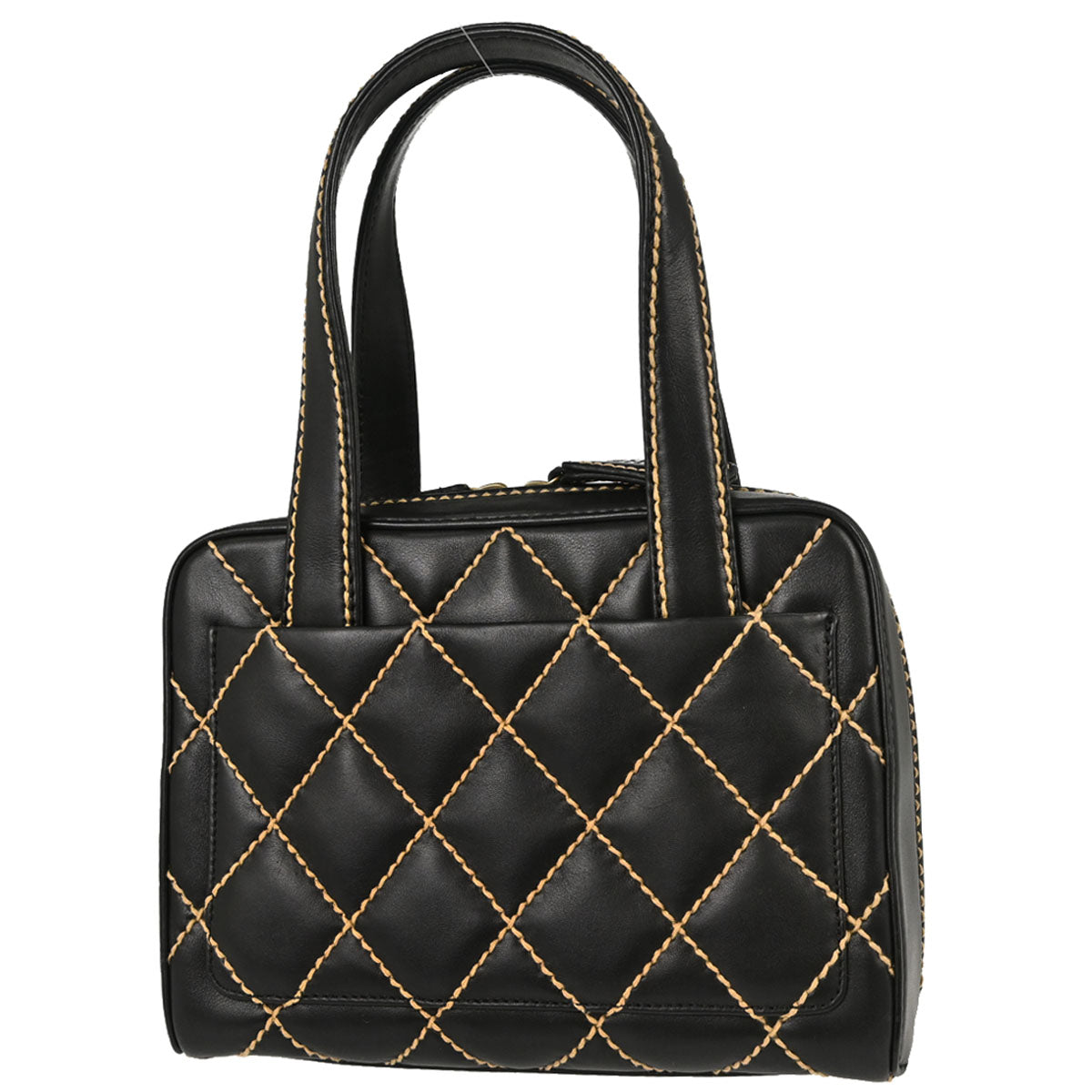 Chanel 2003-2004 Black Calfskin Wild Stitch Handbag