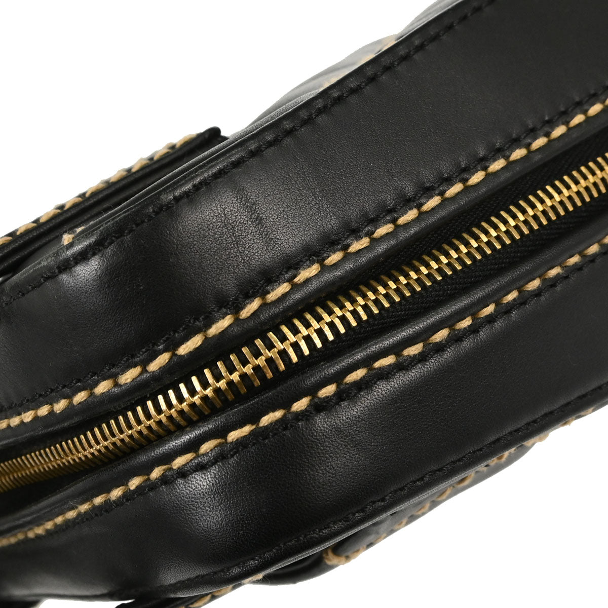 Chanel 2003-2004 Black Calfskin Wild Stitch Handbag